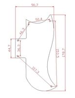 Pickguard de guitare 3 plis blanc 5 trous petite demi-face SG Scratch Plate Compatible avec la guitare basse électrique USA LP American SG
