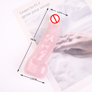 Natuurlijke Yoni Massager Handgemaakte Rozenkwarts Phallus Massage Wand Kristal <span class=keywords><strong>Dildo</strong></span> voor Vrouwen Vaginale Spieren - Product Image 6