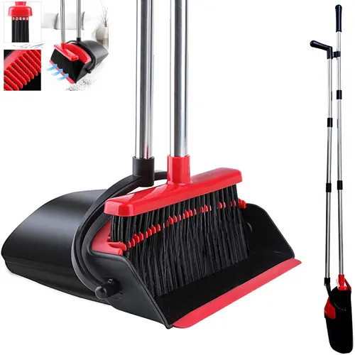 magic broom duspan combo Telescopic Long Handle Folding Windproof Broom And Dustpan Set dust broom with brush scrubber squeegee