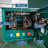 Panneau de synchronisation de groupe électrogène Haowei HWTQ-400 en gros, 50kVA-500kVA, protection contre les pannes 50ms, commutation 10ms, synchronisation d'alimentation industrielle
