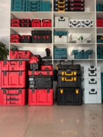 Boîte à outils en plastique Hotsales Makitas ODM mallette de rangement pour outils électriques avec chariot mallette combinée empilée pour une mobilité facile