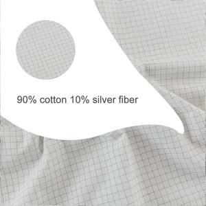 95% Organic Cotton 5% Pure Silver Embroidered Bedspread Customized Plaid <b>Flat</b> <b>Sheet</b> for Home & Hotel Grounding Plain Style - Product Image 6