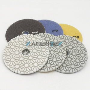 Kaneotek <span class=keywords><strong>3</strong></span>,4 Inch Nat Type Diamant <span class=keywords><strong>3</strong></span> Stap Polijsten Pads Set Voor Quartz Graniet Marmer Steen - Product Image 6
