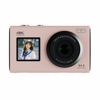 Appareil photo numérique avec zoom numérique 18X, double écran, vidéo 4K FHD réelle, photo 80MP, flash LED, écran LCD 2,88 pouces, EIS, WIFI