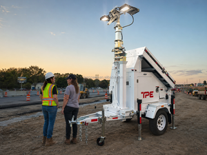 Tour d'éclairage mobile solaire TPE-900LH 7m sur remorque avec batterie solaire 1320W pour la construction, l'exploitation minière et la location TPE-900LH - Product Image 3