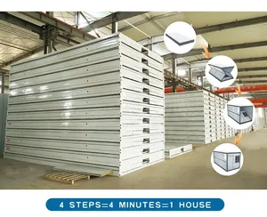 Modern Z Type Folding Mobile <strong>Sandwich</strong> <strong>Panel</strong> Container Houses Tiny House For Shop Use - Product Image 6