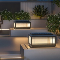 Lampadaire solaire LED moderne IP65 pour jardin et pelouse, pour l'extérieur villa, paysage, escalier, clôture, éclairage de pilier, style lumineux