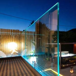 Sistema de corrimão vidro frameless personalizado com tiras RGB LED de Foshan fábrica - Product Image 2