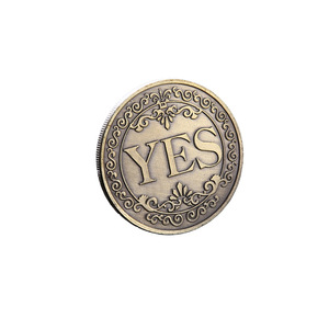 Monedas conmemorativas a granel Choice-Maker-Fichas de decisión de aleación de zinc chapadas en oro de doble cara SÍ/NO para eventos corporativos - Product Image 6