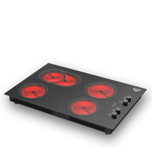 Table de cuisson à induction électrique intégrée à 4 brûleurs avec surface en céramique, haute puissance, commande tactile, 24 pouces, pour usage hôtelier - Product Image 4