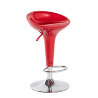 Tabourets de bar pivotants modernes en plastique, chaise haute réglable en hauteur avec structure métallique