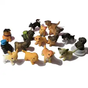 3D Dog Miniatures Doll House Toys Kids Fairy Garden Gifts DIY Accessory Assorted Kawaii Dogs Figurines Home Office Decoration