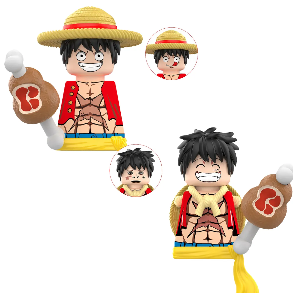 Giapponese Anime il cappello di paglia pirati capitano scimmia D Luffy Nika Luffy blocchi di costruzione figure per bambini giocattoli DY601 DY602