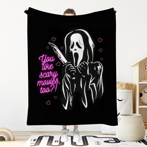<span class=keywords><strong>Manta</strong></span> Moderna con Estampado Personalizado de <span class=keywords><strong>Collage</strong></span> de Terror Monocromático, <span class=keywords><strong>Manta</strong></span> Decorativa con Corazón Rojo y Arte Gótico para Dormitorio o Sofá - Product Image 5