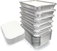 Barquettes en aluminium demi-format personnalisées, écologiques, de qualité alimentaire, compatibles micro-ondes, pour buffet d'hôtel, plateaux de table à vapeur, jetables