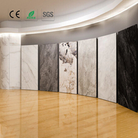 Panneau mural en PVC imitation marbre, revêtement UV brillant, 1220*2440/2900 mm, alternative au marbre en plastique PVC