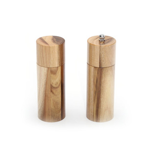 Ensemble de moulins à poivre et à sel en <span class=keywords><strong>bois</strong></span> d'acacia faits à la main Natural House best-seller - Product Image 1