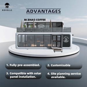 Vente en gros de maisons conteneurs mobiles de luxe en acier préfabriqué à 2 étages, type capsule spatiale, pour applications commerciales et cafés - Product Image 3