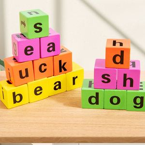 Bloques de Letras del Alfabeto de Madera para Preescolar y Juegos de Fonetización, Números, Juguetes de Aprendizaje de Palabras CVC - Product Image 4