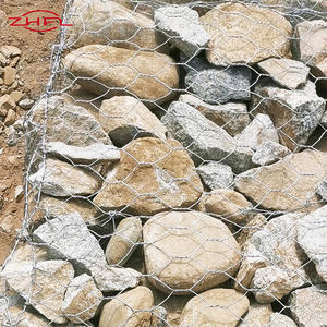 Filet de protection contre les chutes de pierres en maille hexagonale, fil de fer à faible teneur en carbone galvanisé à chaud, pour gabions - Product Image 2