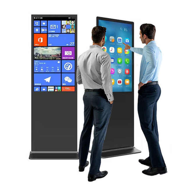 High Quality 32 - 86 Inch Android Floor Standing Digital Signage Interactive Touch Screen Kiosk