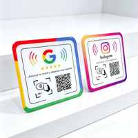 Etiqueta RFID Reutilizable de Epoxi/Acrílico de 80x80 mm, Tarjeta de PVC con Chip NTAG215, Mini Código QR NFC de 13.56 MHz, Resistente al Agua, Logotipo Personalizado WeiTai Access