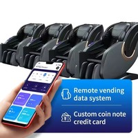 Silla de Masaje Comercial Portátil Plegable de Gravedad Cero con Compresas Calientes y Sistema de Pago con Monedas y Billetes