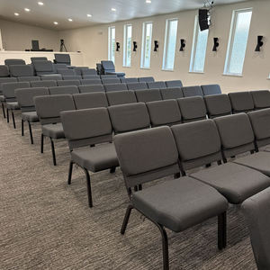 Siège confortable cadre en métal chaises de prêtre d'église en gros chaises d'église à emboîtement - Product Image 1