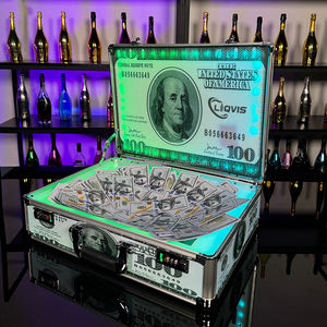 हमारे लिए अनुकूलित किया हुआ चमकदार, डॉलर प्रदर्शन केस रंगीन रोशनी नाइट क्लब पार्टी के लिए आसान असेंबली बोतल प्रदर्शन - Product Image 5