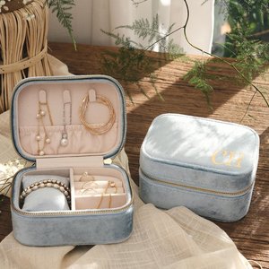 Uionen Personalized Custom-made Velvet fabric Jewelry <b>Box</b> Watch Holder Bracelet <b>Box</b> Suitable as <b>Wedding</b> Party Birthday Gift - Product Image 2