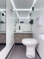 Remorque de toilettes mobiles GoEasy entièrement fonctionnelle, toilettes portables avec système d'éclairage LED et de ventilation