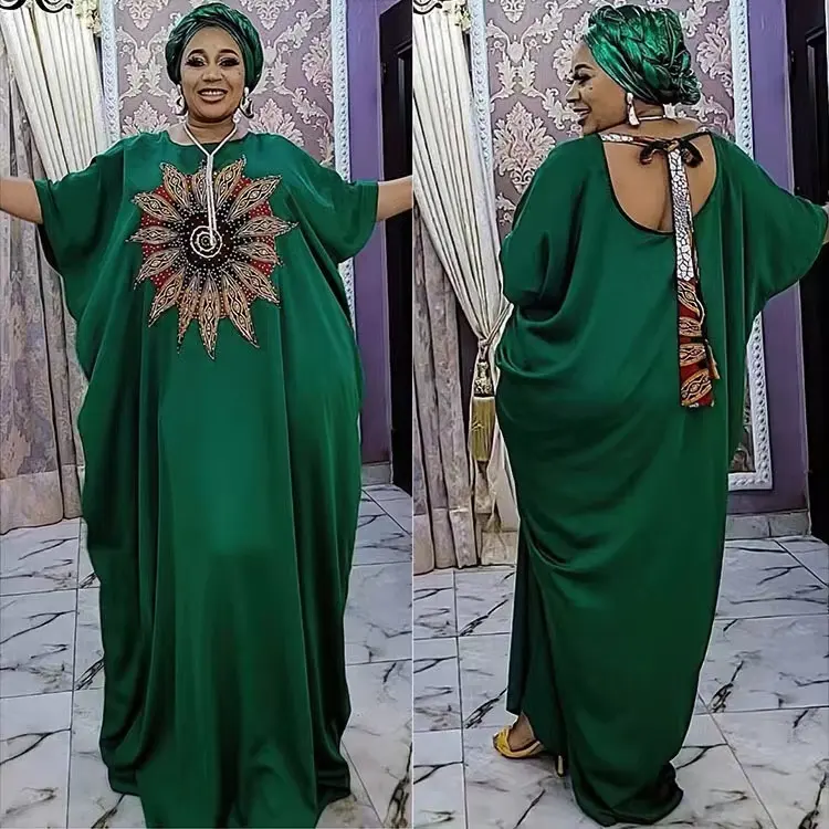 Robe africaine à imprimé floral pour femmes musulmanes, vêtement d'été à manches courtes, style kaftan abaya, grande taille, 2023