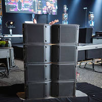 T208 kotak Speaker pasif dua sistem suara Audio, Speaker Array garis Audio profesional luar ruangan