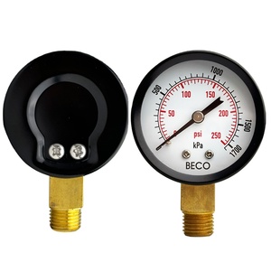 50mm boîtier en acier noir 250Psi Standard Bourdon Tube manomètre manomètre pour <span class=keywords><strong>eau</strong></span> Air GPL gaz carburant fluide - Product Image 1