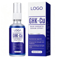 Spray de repousse des cheveux en marque privée OEM - GHK-Cu AHK-Cu Huile d'argan Sans paraben 2-en-1 Traitement nourrissant anti-chute de cheveux et stimulant la croissance