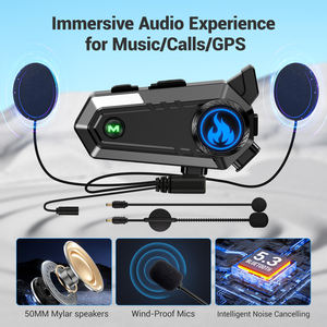 Intercomunicador Bluetooth C9 para Motocicletas, Accesorio para Casco con Auriculares para Conductor y <span class=keywords><strong>Pasajero</strong></span>, Comunicación en Tiempo Real - Product Image 2