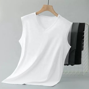 <span class=keywords><strong>T</strong></span>-shirts sans manches pour hommes avec design <span class=keywords><strong>T</strong></span>-shirts à <span class=keywords><strong>col</strong></span> en <span class=keywords><strong>V</strong></span> pour hommes - Product Image 4