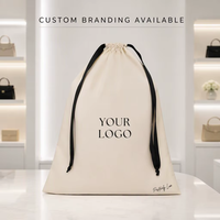 Tas Serut Katun Custom Fashion, Tas Pembungkus Sepatu, Dompet, Tas Tangan, Kantong Debu dari Katun Twill Muslin dengan Cetak Logo Custom Mewah