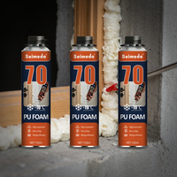 Kit de pistolet de distribution de mousse de polyuréthane haute performance avec nettoyant en aérosol, gants de protection et lunettes de protection pour le scellement en construction en gros volume
