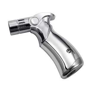 Encendedor de aleación de lujo de 4 antorchas, antorcha de chorro de cigarros de Metal para fumar, regalo de negocios, embalaje de logotipo elegante para uso en la cocina - Product Image 4
