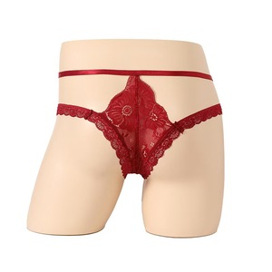 Tanga Sexy de Encaje para Hombre, Ropa Interior de Cintura Baja, Rojo, Nailon y Elastano, Lencería para Parejas - Product Image 3