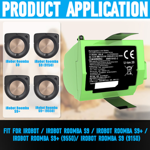 IRobot Roomba S9 9150 S9 + 9550 Robot Chân Không Loạt ABL-B Thay Thế Quét Có Thể Sạc Lại 14.4V 48Wh 3300MAh Li-Ion Pin - Product Image 5