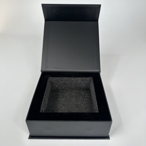 Luxury Custom Logo <b>Black</b> Magnetic <b>Gift</b> Paper Box Recyclable Folding Hard Rigid Packaging <b>Boxes</b> With Magnet Lid - Product Image 4