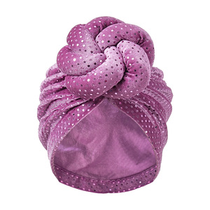 Nouveaux turbans <span class=keywords><strong>pour</strong></span> femmes en sequins 3D à nœuds torsadés, foulards vintage élastiques <span class=keywords><strong>pour</strong></span> la tête, bonnets pré-noués, bonnets de Ramadan, bonnets de chimiothérapie - Product Image 6