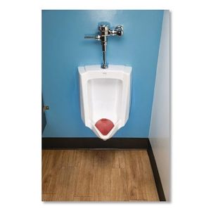 Écrans anti-éclaboussures pour urinoirs Boardwalk, parfum cerise, rouges, lot de 12, très flexibles, boucliers protecteurs désodorisants pour la plupart des urinoirs - Product Image 1