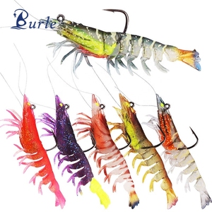 Nuova aggiunta di esche per la pesca in mare esche per la pesca in mare esche per gamberetti al piombo esche per gamberetti morbidi con gancio in PVC esche per trote di lago - Product Image 1