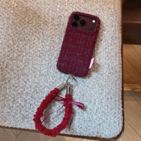 Tissu en peluche rétro, adapté aux coques de téléphone iPhone 18. Conçu comme le Apple 17 Pro Max, avec un style simple inspiré du 16/15. Coréen