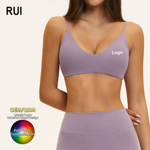 RUIQUWIN OEM Women's High Support Gym Sports Bra Quick Dry Lightweight Shockproof Yoga Top Breathable Backless Fitness Wear - Product Image 1