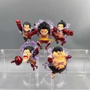 10cm 5 pièces/ensemble GK <span class=keywords><strong>WCF</strong></span> Gear quatrième 4 singe D <span class=keywords><strong>Luffy</strong></span> PVC Anime Figure Q Version modèle dessin animé jouet - Product Image 3