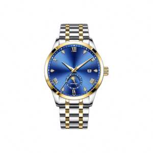 Reloj de Moissanita, Relojes Mecánicos Automáticos de Oro para Hombre, Reloj de Pulsera de Lujo con Fase Lunar y Calendario - Product Image 3